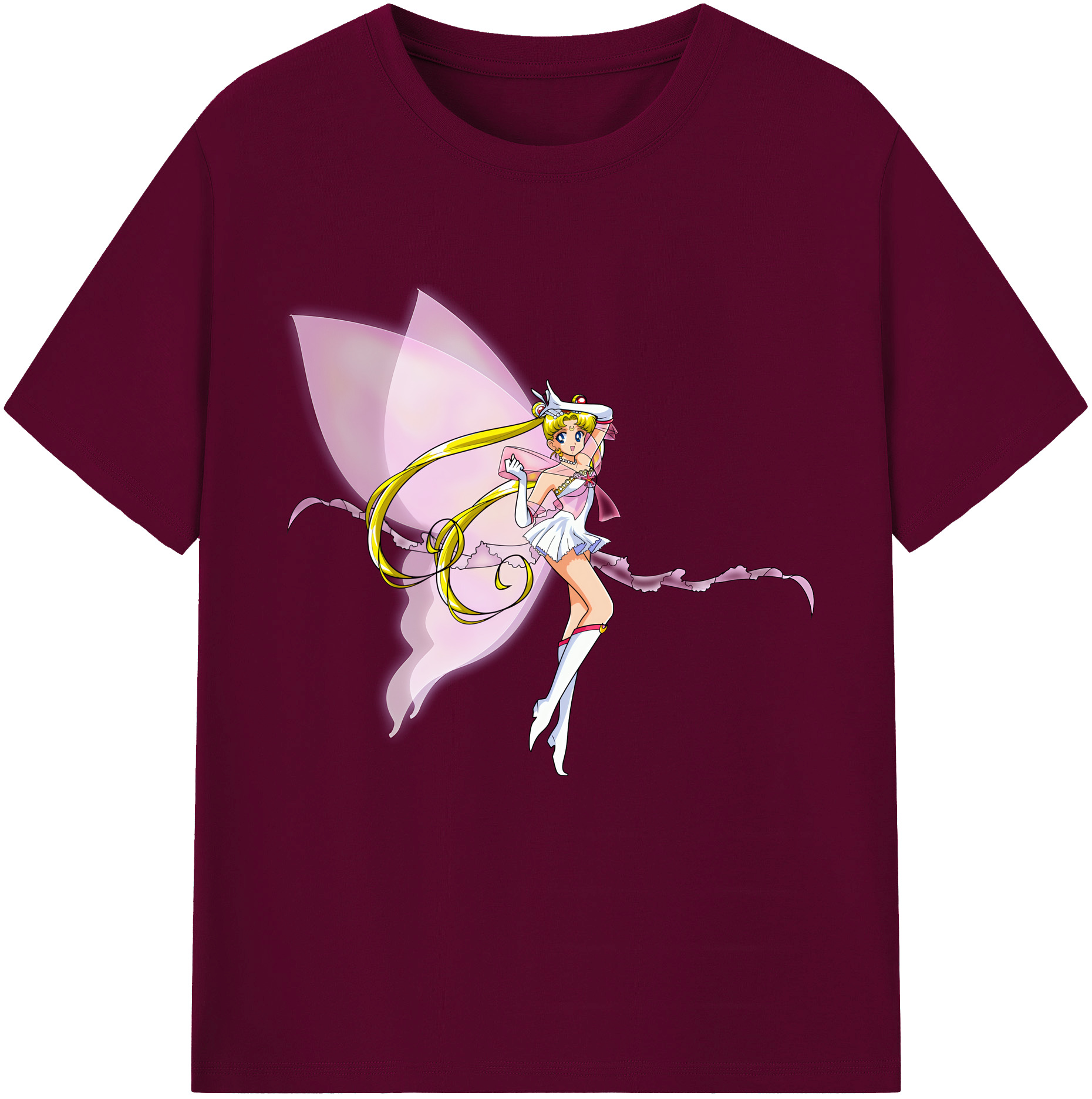 （画像用） 美少女戦士セーラームーン 月野 うさぎ つきの うさぎ Sailor Moon Tsukino Usagi レディースカジュアルプリントTシャツ（綿100％）